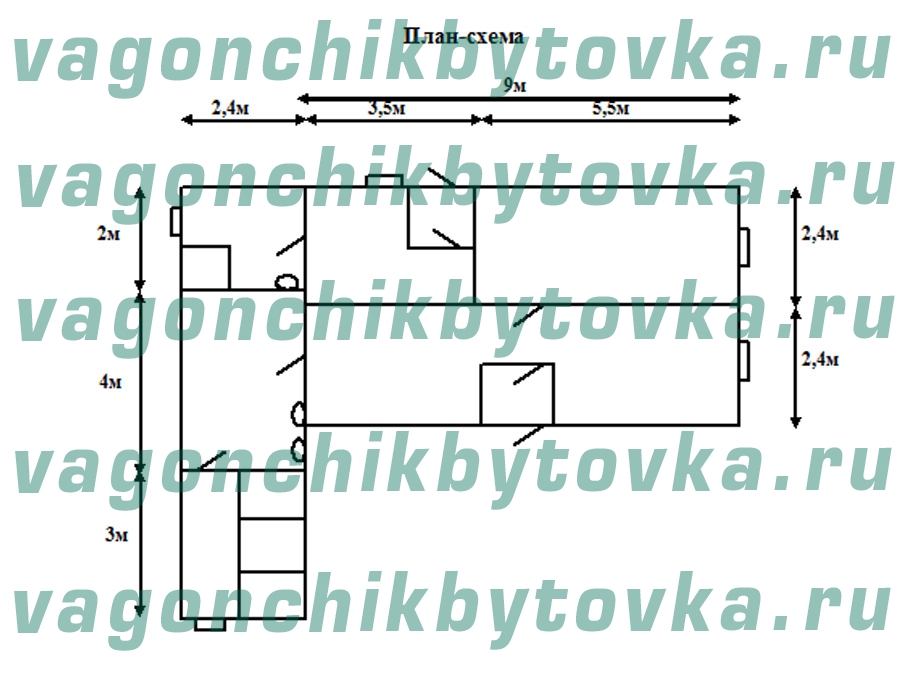 Душевой комплекс из блок-модулей