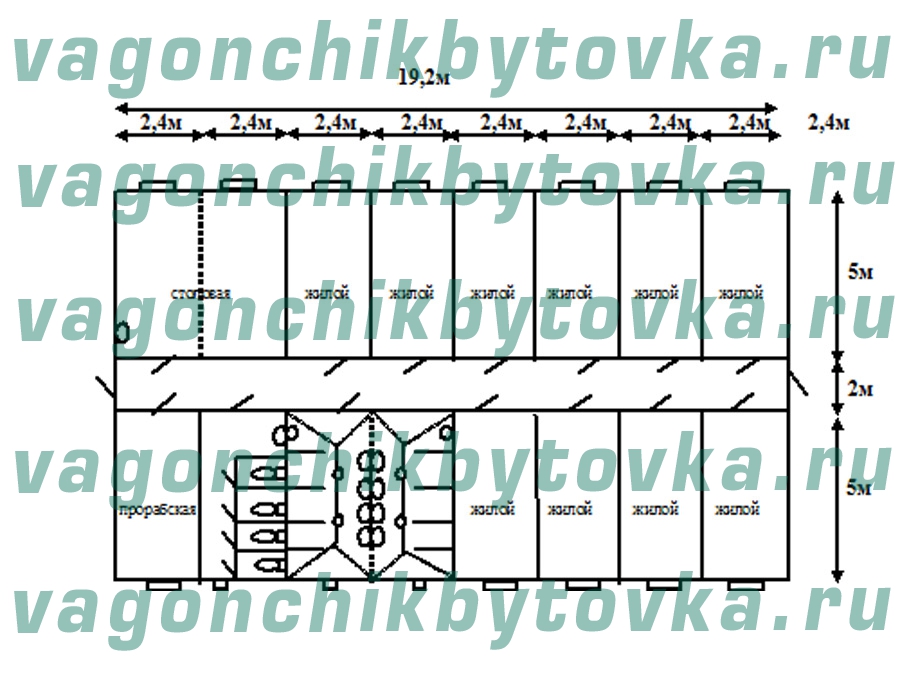 Общежитие модульное на 60 человек